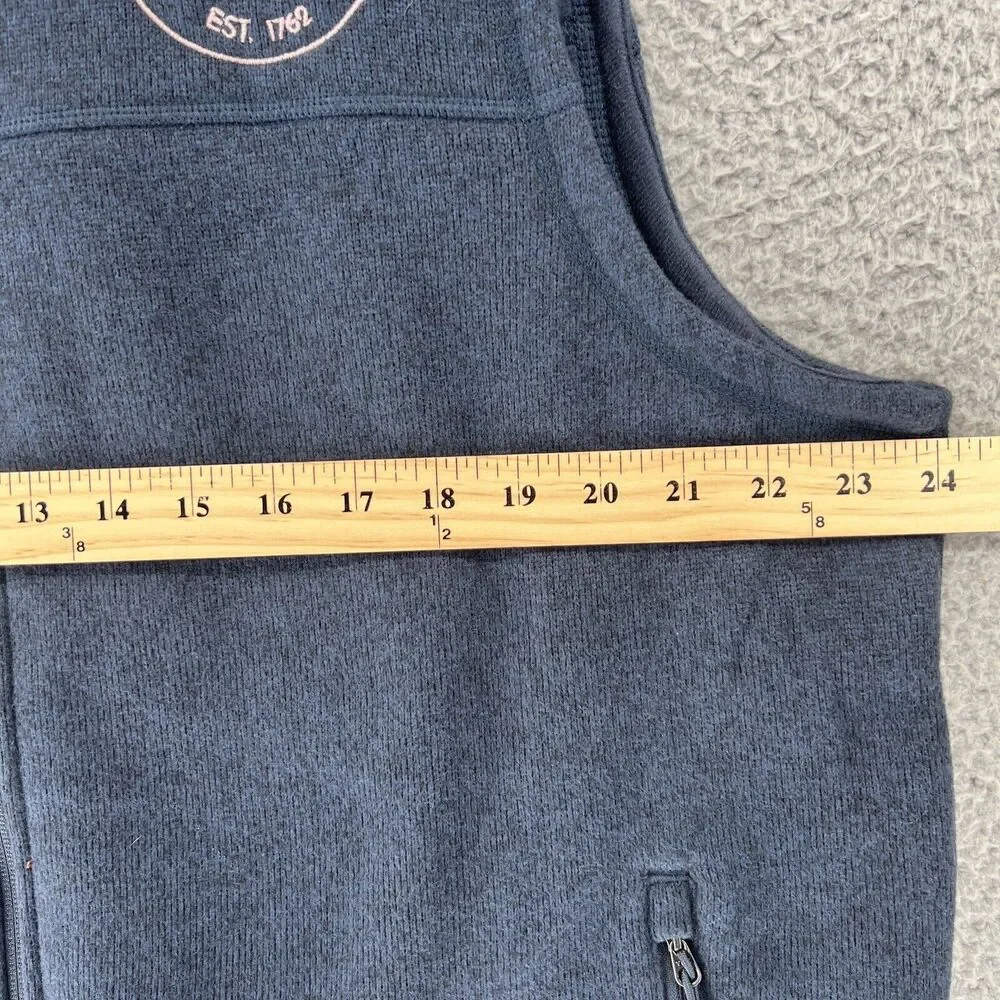 The‎ North Face Vest Men's XL TG Blue Fleece Full Zip Waverly Spring Logo
